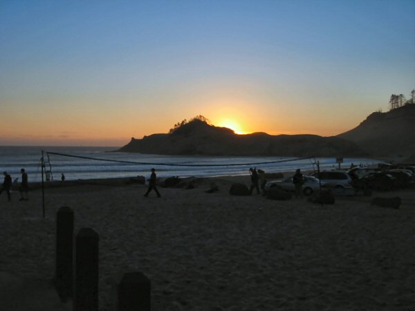 Sunset over cape Kiwanda